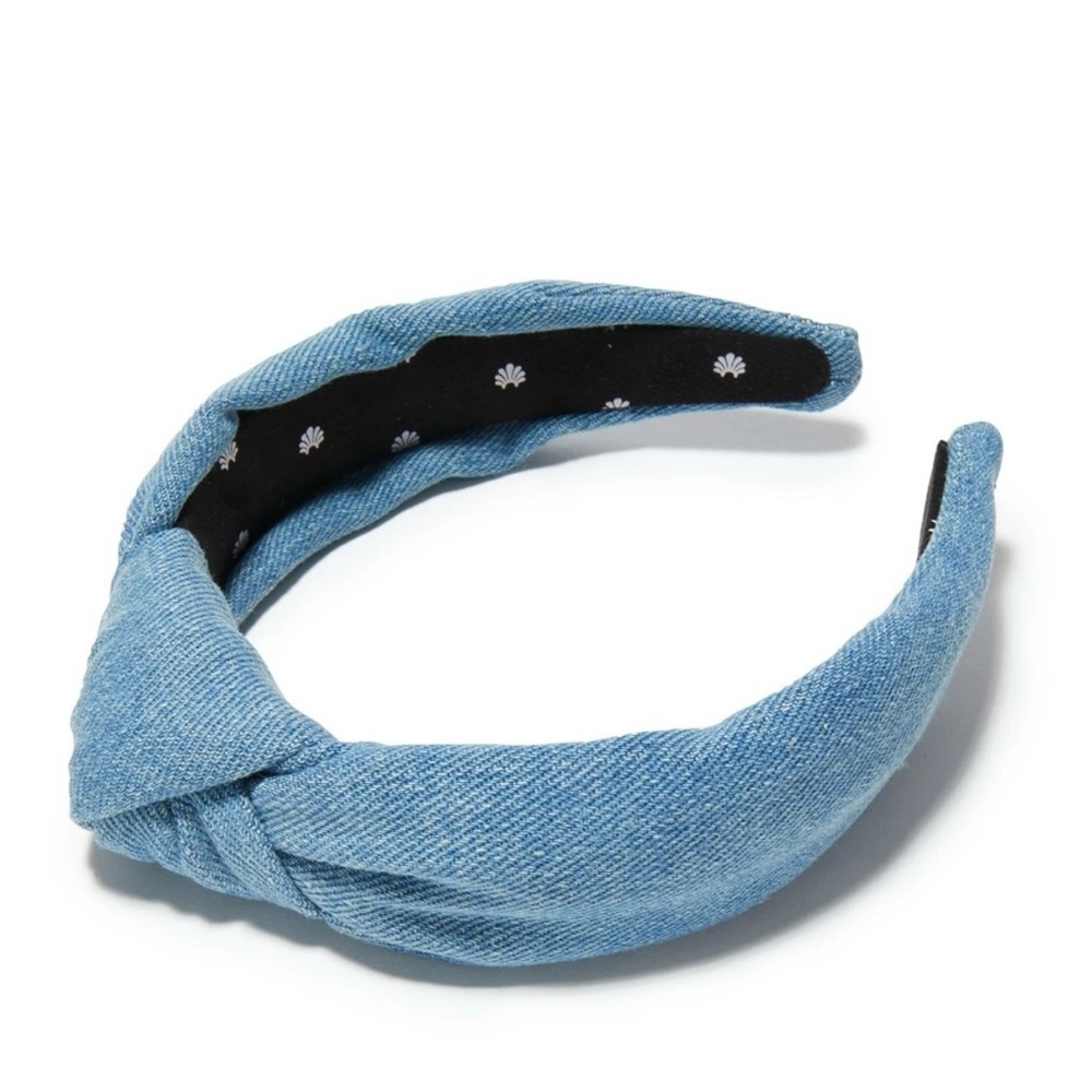 Lele Sadoughi Light Denim Knot Headband